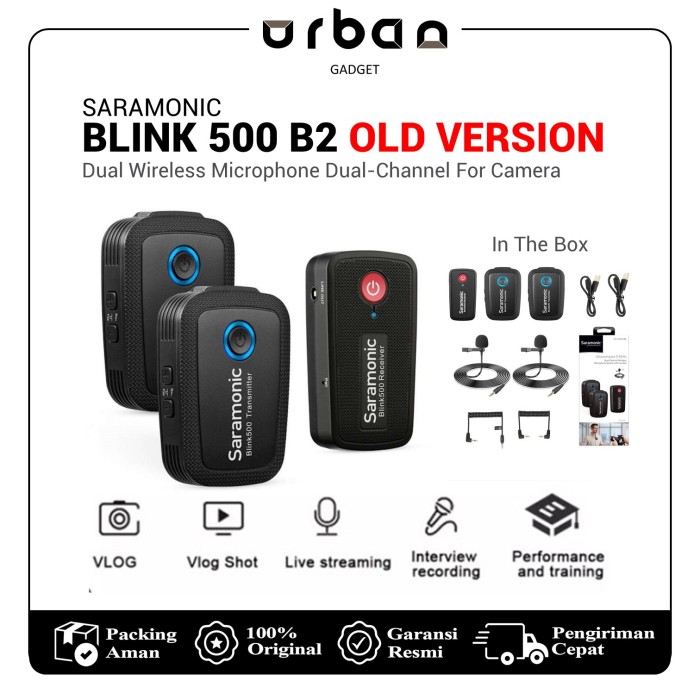 Saramonic Blink 500 B2 New Version Wireless Microphone Mic - Resmi