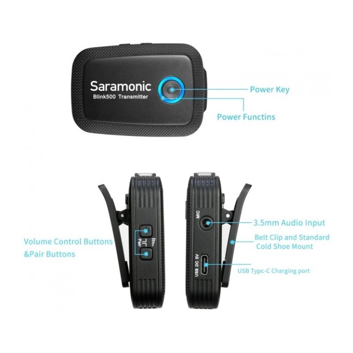 Saramonic Blink 500 B2 New Version Wireless Microphone Mic - Resmi