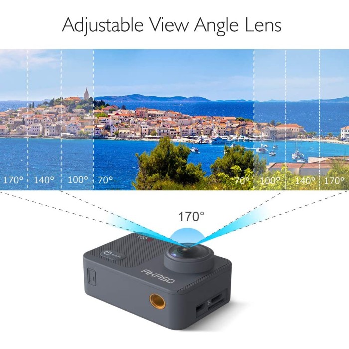 AKASO V50X V50 X 4K 30FPS Action Camera Toucscreen With Remote - Resmi