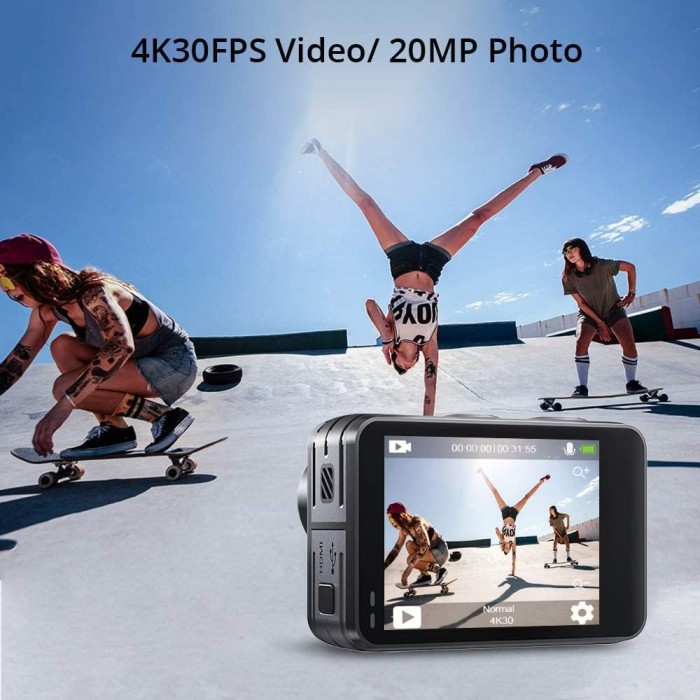 Akaso Brave 7 LE Action Camera 4k 30FPS 20MP Dual Screen - Resmi