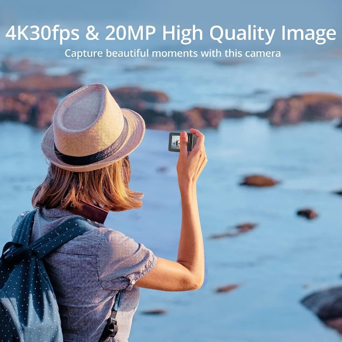 Akaso Brave 7 Action Camera 4k 30FPS 20MP Dual Screen - Resmi