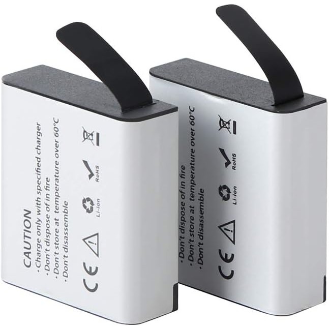 Akaso Battery Kit Rechargeable Battery with USB Dual Charger For V50X