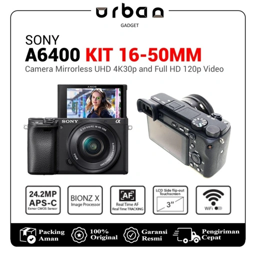 Image of Sony A6400 Mirrorless Digital Kamera Vlog Video - Resmi