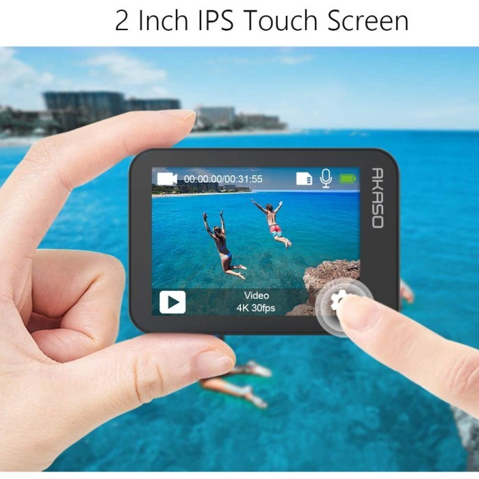 AKASO V50X 4K NEW VERSION 30FPS Action Camera Touchscreen - Resmi