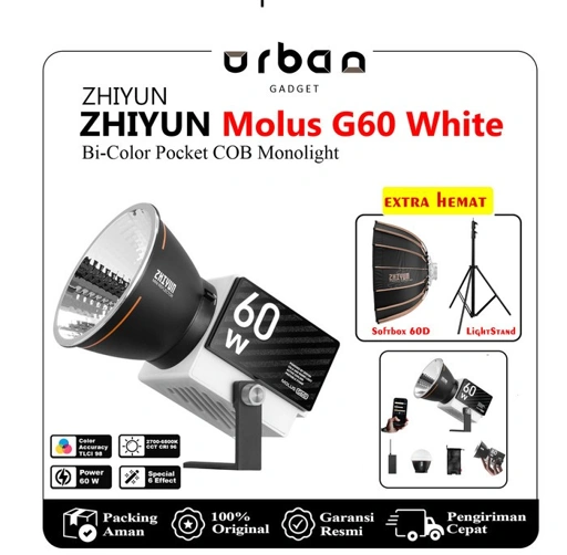 Image of Zhiyun MOLUS G60 Bi-Color Pocket COB Monolight