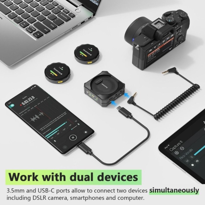 Saramonic BlinkMe B2 Dual Wireless Smart Mic Touchscreen