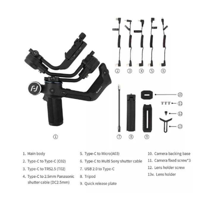 Feiyu SCORP C 3 Axis Handheld Gimbal for Camera