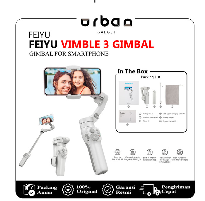 Feiyu Vimble 3 Gimbal Stabilizer HP Smartphone - RESMI