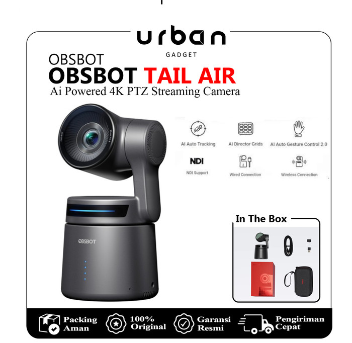 OBSBOT Tail Air Ai Powered 4K PTZ Streaming Camera