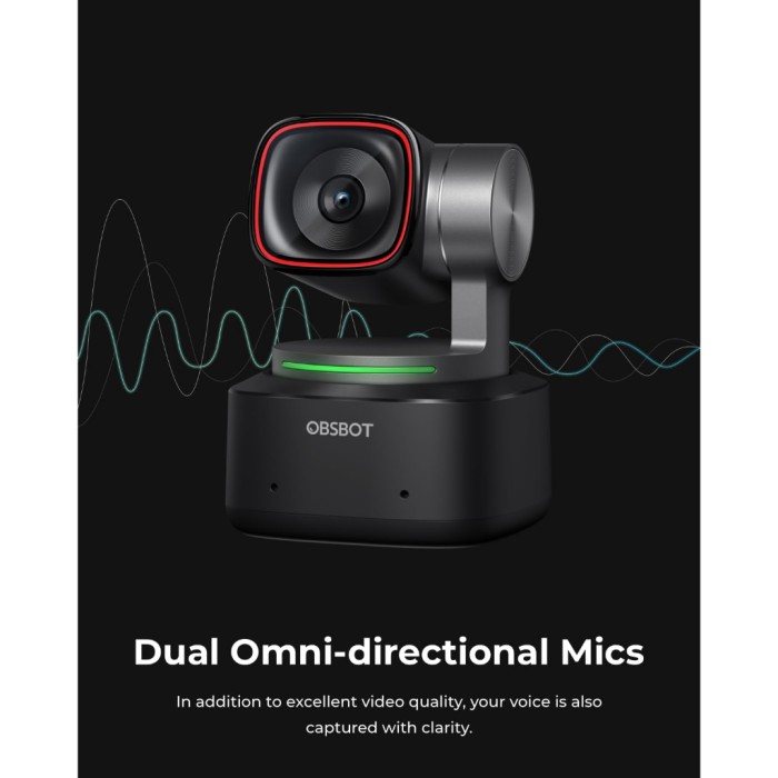 OBSBOT Tiny 2 Webcam 4K Voice Control PTZ AI Tracking Multi-Mode Resmi