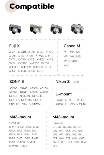 TTArtisan 35mm F1.4 APS-C Manual Focus Camera Lens for SONY E | FUJI X | Canon M | Leica L | Nikon Z | Panasonic | Olympus M43 - Resmi