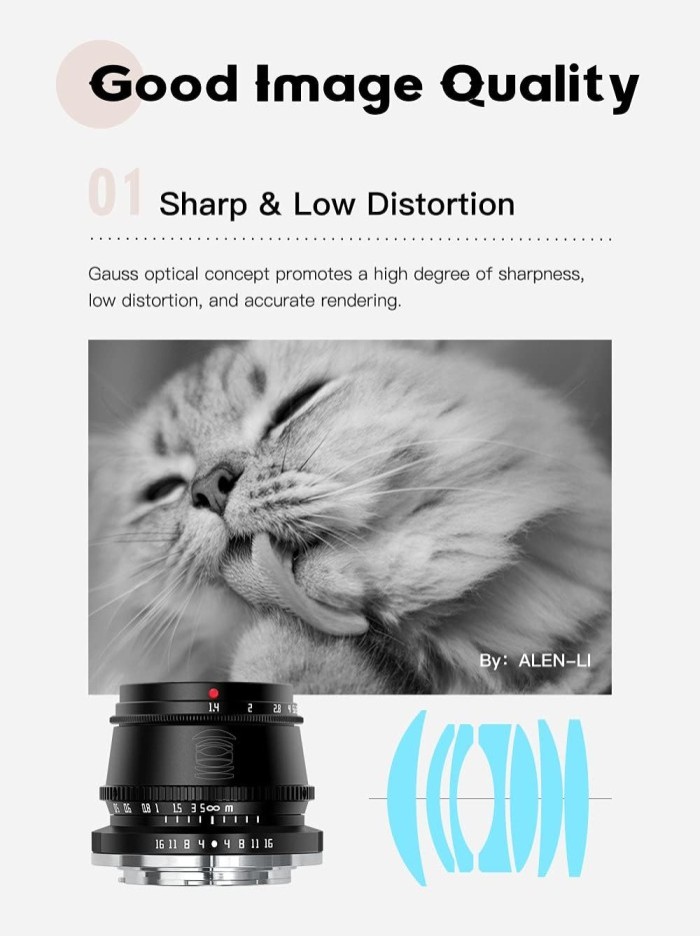 TTArtisan 35mm F1.4 APS-C Manual Focus Camera Lens for SONY E | FUJI X | Canon M | Leica L | Nikon Z | Panasonic | Olympus M43 - Resmi
