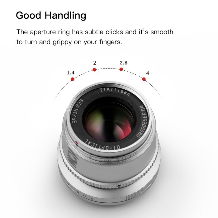 TTArtisan 35mm F1.4 APS-C Manual Focus Camera Lens for SONY E | FUJI X | Canon M | Leica L | Nikon Z | Panasonic | Olympus M43 - Resmi