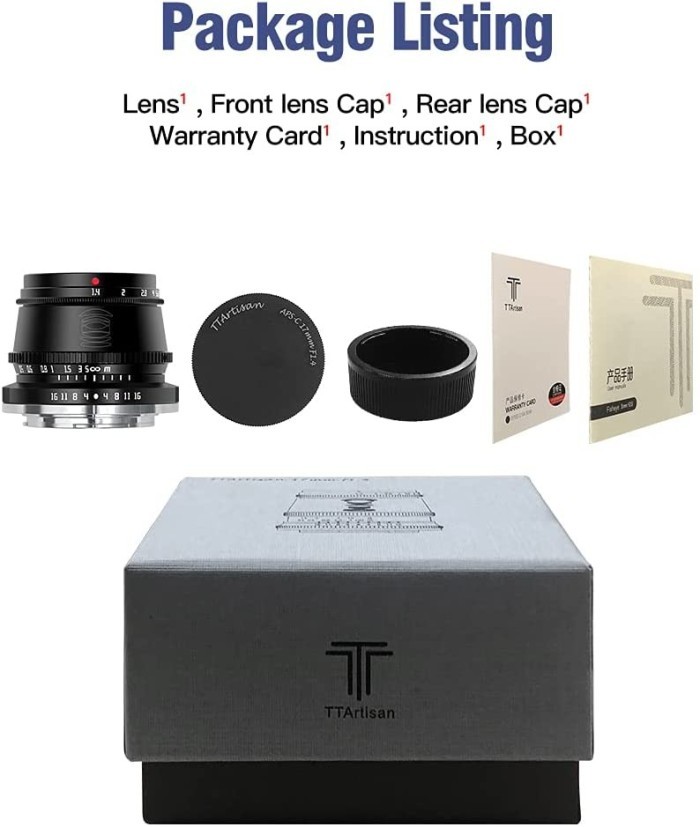 TTArtisan 35mm F1.4 APS-C Manual Focus Camera Lens for SONY E | FUJI X | Canon M | Leica L | Nikon Z | Panasonic | Olympus M43 - Resmi
