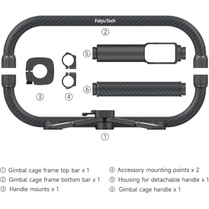 Feiyu Carbon Fiber Dual Handle Grip Cage Kit