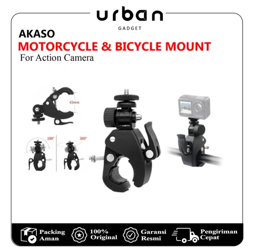 Image of Akaso Motorcycle & Bicycle Mount For Action Camera Black