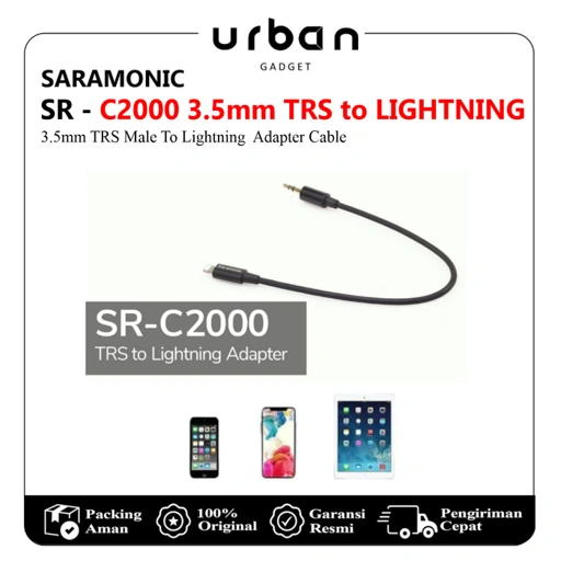 Saramonic SR-C2000 3.5mm TRS to Lightning Cable Adapter For iOS