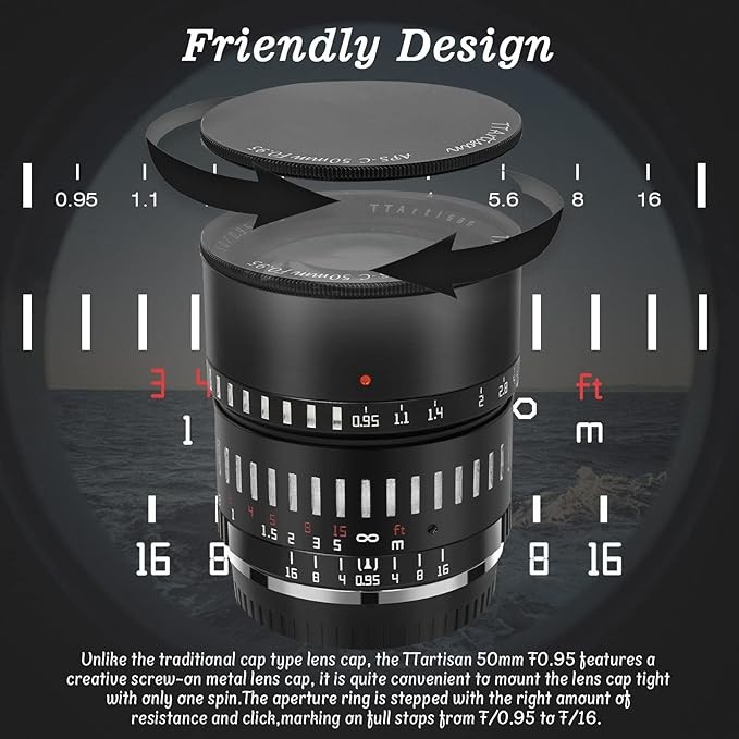 TTArtisan 50mm F0.95 Lens for Fujifilm X Black-Silver