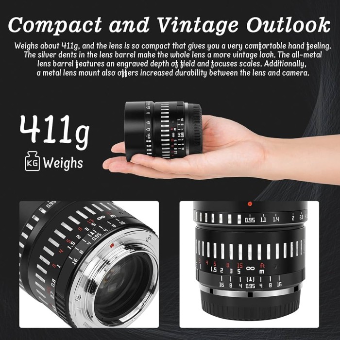 TTArtisan 50mm F0.95 Lens for Fujifilm X Black-Silver