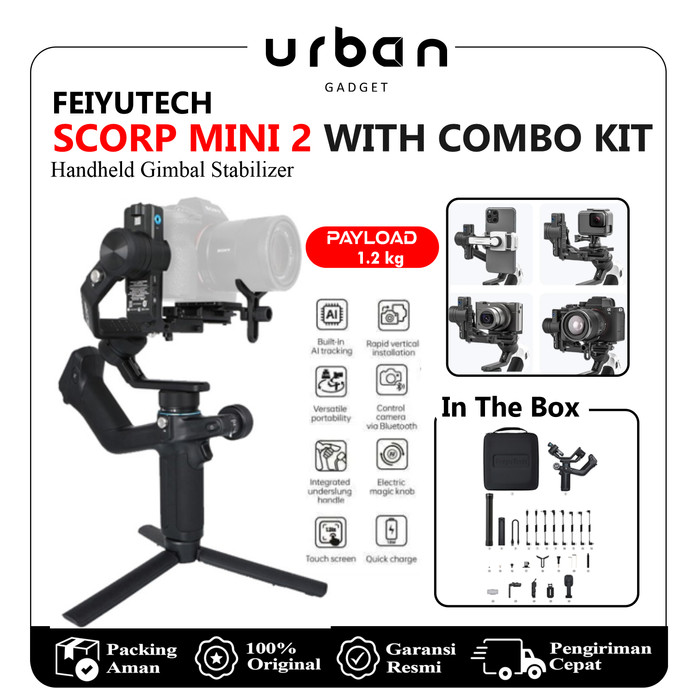 Feiyu Scorp Mini 2 New ALL-IN-ONE gimbal with built-in AI tracker - Resmi