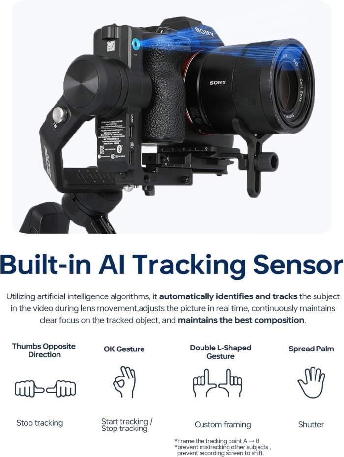 Feiyu Scorp Mini 2 New ALL-IN-ONE gimbal with built-in AI tracker - Resmi
