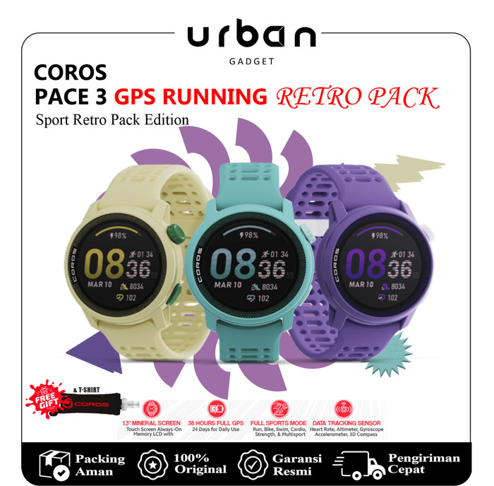 COROS Pace 3 GPS Running Sport Watch Retro Pack Edition