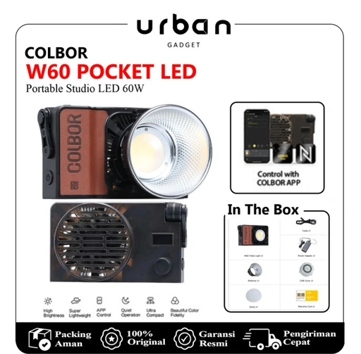 Image of Colbor W60 Bi-Color LED Monolight Lampu Portable Studio