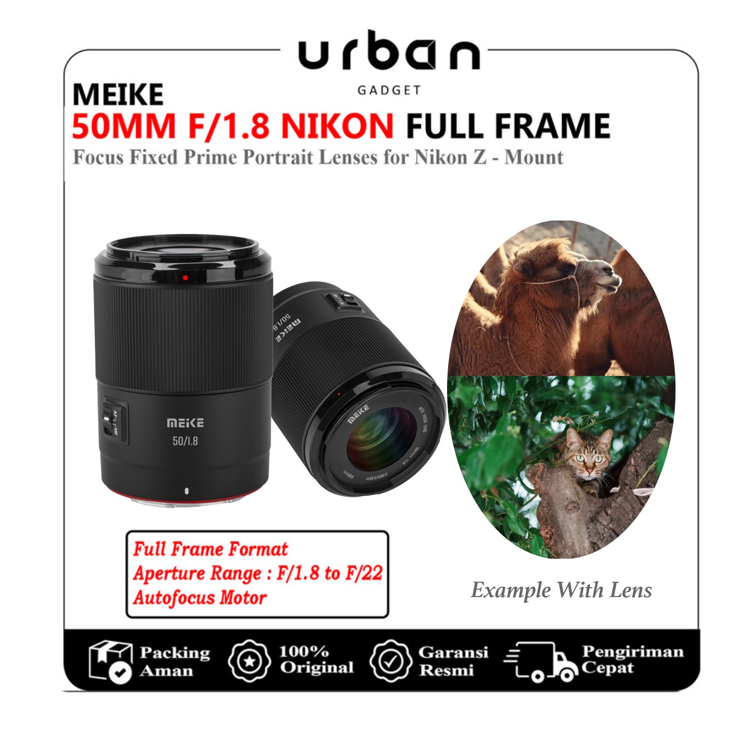 Meike 50mm F/1.8 For Sony E-Mount Full Frame Auto Focus / Lensa Meike 50mm F1.8 STM Sony E mount