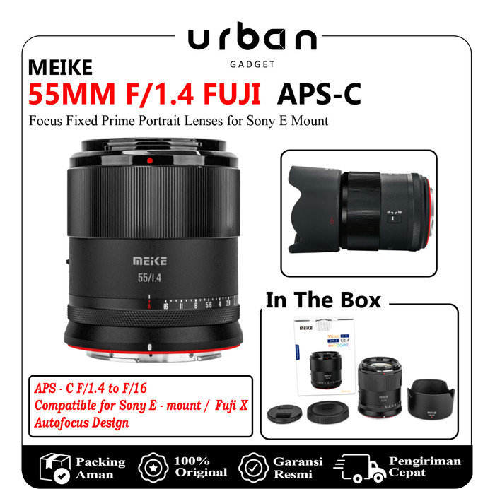 Meike 55mm F/1.4 Auto Focus APS-C Portrait Lens For Full-Frame Equivalent