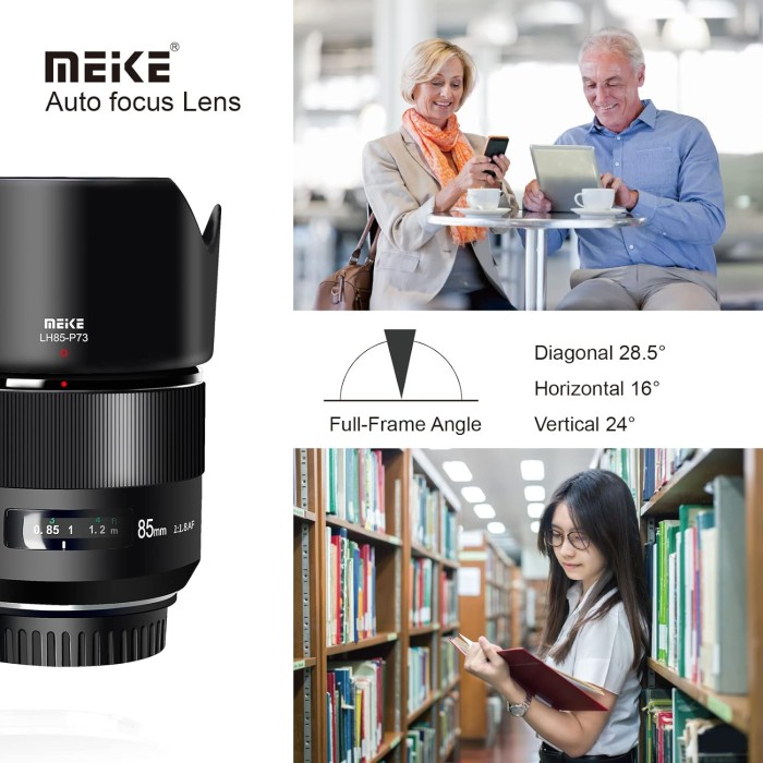 Meike 85mm F/1.8 Auto Focus STM Full Frame Portrait Lens For Sony E/Nikon Z/Fuji X/Canon SLR EF /Nikon SLR F Mount Cameras