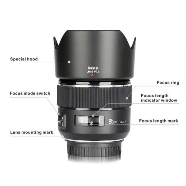 Meike 85mm F/1.8 Auto Focus STM Full Frame Portrait Lens For Sony E/Nikon Z/Fuji X/Canon SLR EF /Nikon SLR F Mount Cameras