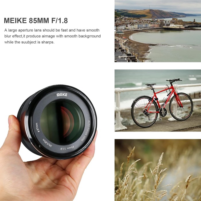 Meike 85mm F/1.8 Auto Focus STM Full Frame Portrait Lens For Sony E/Nikon Z/Fuji X/Canon SLR EF /Nikon SLR F Mount Cameras