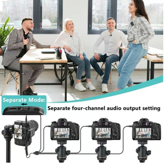Saramonic Blink 500 T4 Wireless Microphone System with 4 Independent Channels - Garansi Resmi