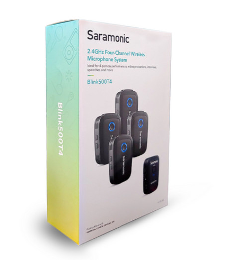 Saramonic Blink 500 T4 Wireless Microphone System with 4 Independent Channels - Garansi Resmi