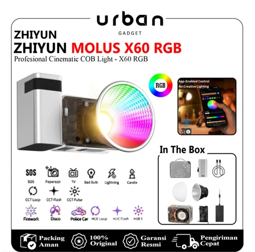 Image of Zhiyun MOLUS X60 RGB / Bi-Color LED Monolight COMBO Kit
