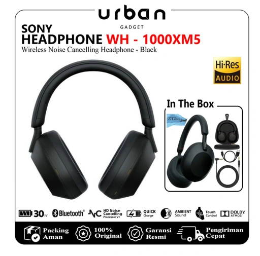 Image of Sony WH-1000XM5 Black Wireless Noise Canceling Headphone