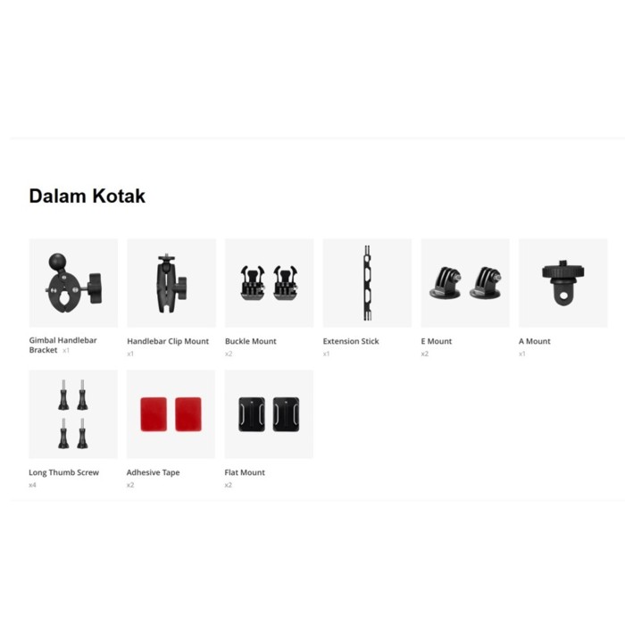 Akaso Motorcycle Kit Mounting Motor Aksesoris Helm & Motor Action Cam