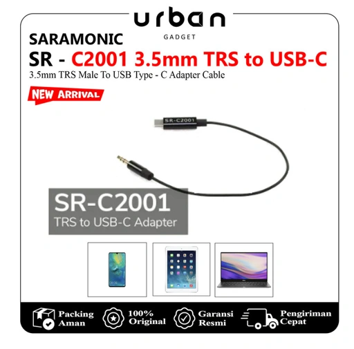 Saramonic SR-C2001 3.5mm TRS Male to USB Type-C Cable  Adapter for Mono/Stereo Audio For Android