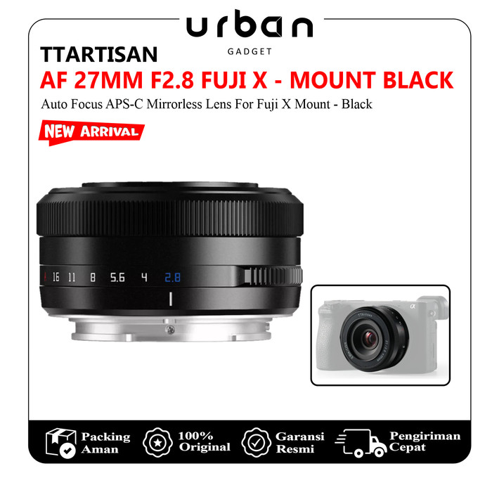 TTArtisan AF 27mm F2.8 for Auto Focus Lens APS-C Mirrorless Camera Lens Applicable for Fuji X-A1 X-M1 X-H1 Sony A6000 A7 Nikon Z50 Z9