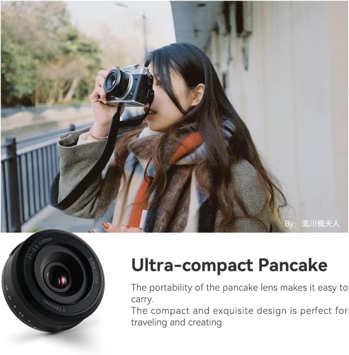 TTArtisan AF 27mm F2.8 for Auto Focus Lens APS-C Mirrorless Camera Lens Applicable for Fuji X-A1 X-M1 X-H1 Sony A6000 A7 Nikon Z50 Z9