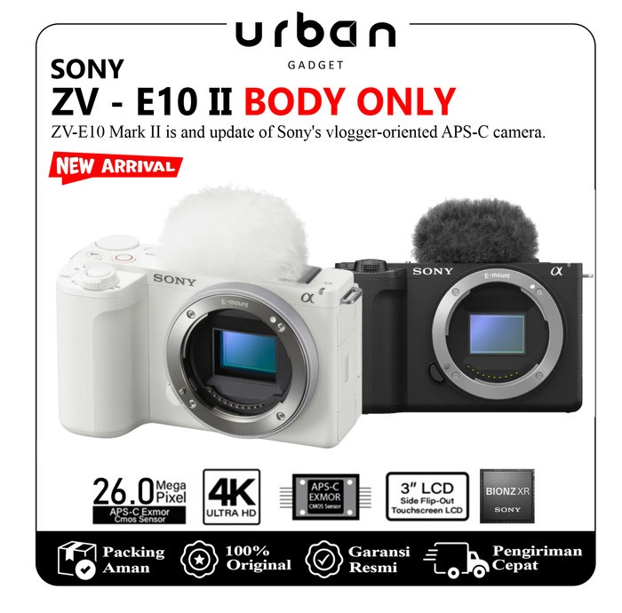 Sony ZV-E10 II Kit 16-50mm f/3.5-5.6 OSS Mirorrless Camera - Resmi