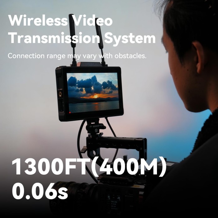 Hollyland Pyro 7 Wireless Video Transmitter & Receiver & 7 inch Camera Field Monitor HDMI & SDI 1300ft Range,