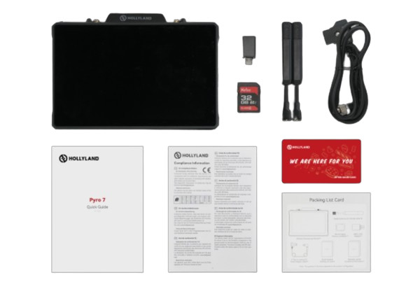 Hollyland Pyro 7 Wireless Video Transmitter & Receiver & 7 inch Camera Field Monitor HDMI & SDI 1300ft Range,