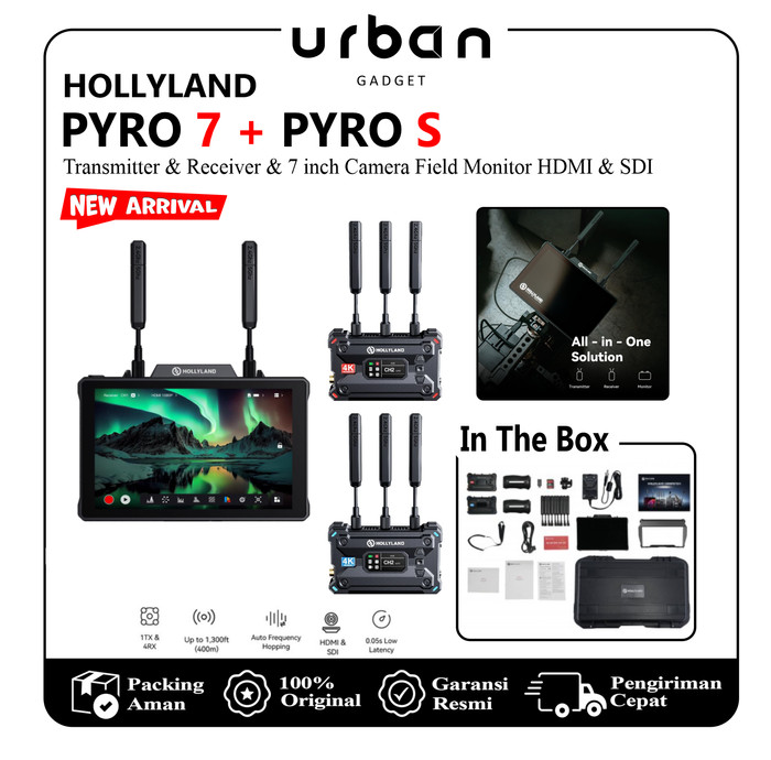 Hollyland Pyro 7 Video Transmission Monitoring With Pyro S Bundle - Resmi