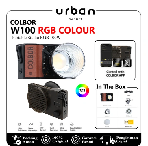 Image of Colbor W100 RGB - Color LED Video Light Portable Studio