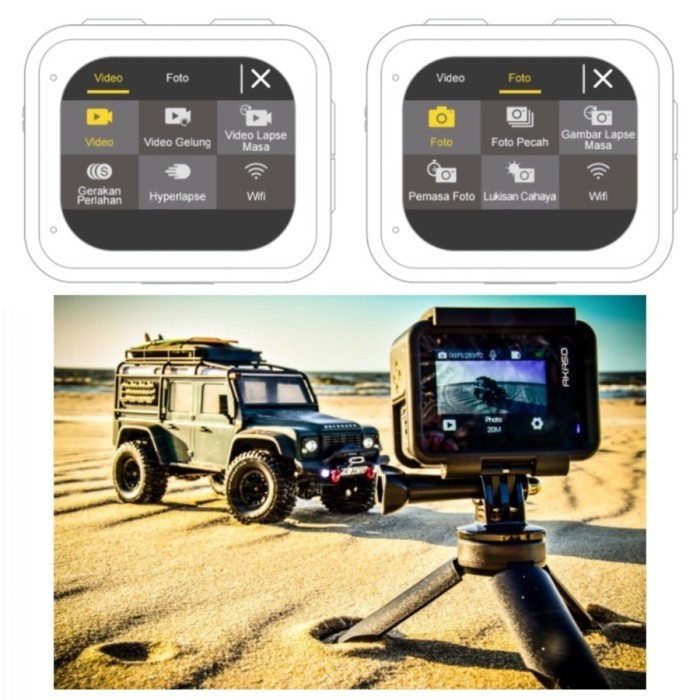Akaso V50X Cube 4K  Action Camera Touchscreen Waterproof - Resmi