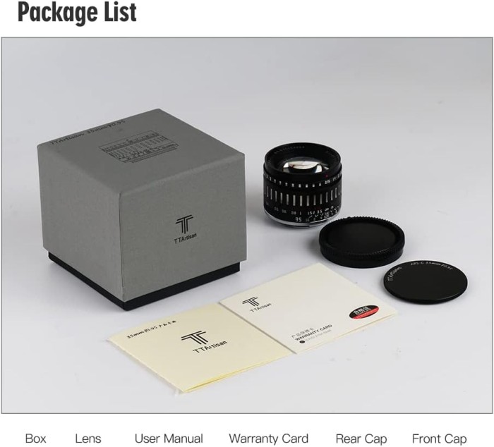 TTArtisan 35mm F0.95 APS-C Manual Prime Lens for Sony-E Fujifilm-X - Resmi
