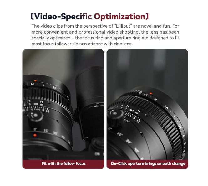 TTArtisan Tilt 50mm F1.4 Lens Full Frame Manual Fixed Focus Lens for Sony E | Fuji X | Leica L | Nikon Z | Canon RF | Mount Cameras - Resmi