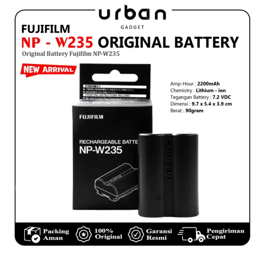 Image of Fujifilm Battery NP-W235 Lithium-Ion Battery (7.2V, 2200mAh)