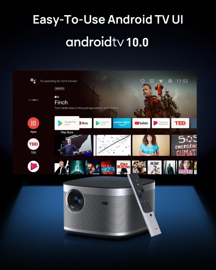 XGIMI HORIZON 1080p FHD Home Theatre Movie Projector | 2200 ANSI Lumens| WiFi Projector Global Version 3D Support Android TV 10.0 - Resmi